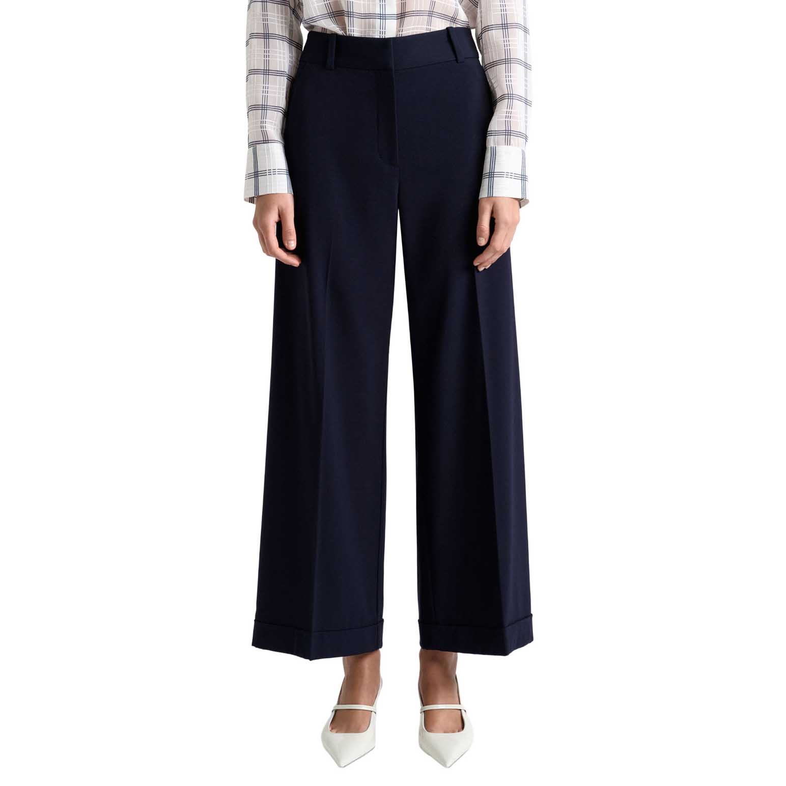 Cue Stretch Suiting Cuffed Cropped Pant